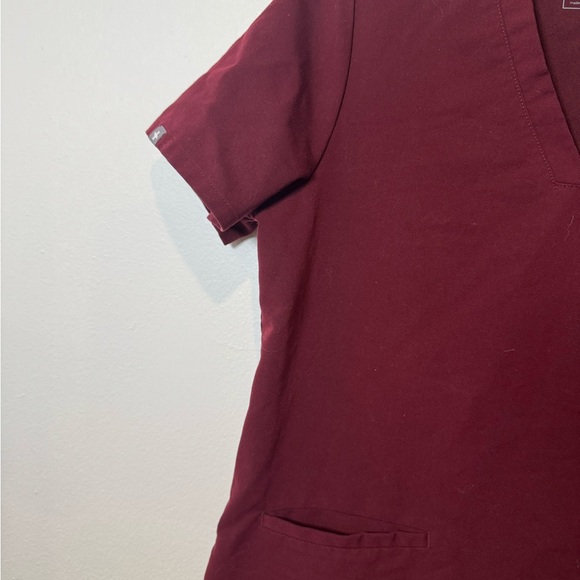 Figs Burgundy Yola Scrub Pants Petite - Picture 8 of 10